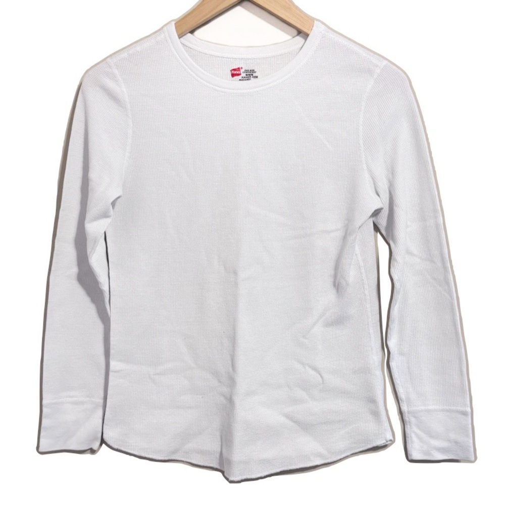 Hanes Shirt 3 for 15 SALE CLEARANCE White Waffle Thermal Long Sleeve T-Shirt